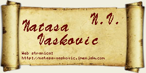 Nataša Vasković vizit kartica